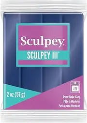 Sculpey S302-1135 III Polymer Clay 2oz-Navy Pearl