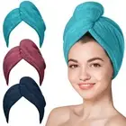 Hicober Microfiber Hair Towel Hair Towel Wrap Turbans for WomenHair Drying To...