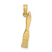 14K Yellow Gold 3-D Paint Brush Charm
