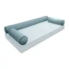 COVER ONLY Model V6 Twin Velvet Contrast Indoor Daybed Bolster Pillow - AD355