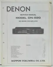 DENON Model DN-820 Mic Mixing Pre Amplifier Service Manual - NEW