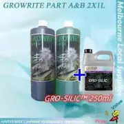 GROWRITE A&B HYDROPONICS NUTRIENTS 2X1L OR GRO Silic Monosilicic Acid 0.15/per L
