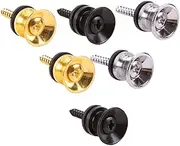 JOINPAYA Guitar Belt Buckle 9pcs Guitar Strap Lock Secure Guitar Lock Anti-skid Guitar Strap Button Sturdy Guitar Belt Button Set