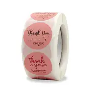 500PCS/rolls Color Gradient Bronzing Labels Thank You Sticker Sealing Paper Stationery Office Supply Decoration Scrapbooking