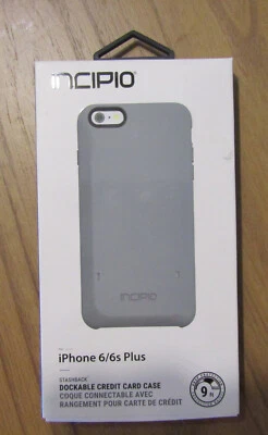 Incipio iPhone 6/6s Plus Dockable Credit Card Case Gray NEW