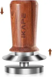 IKAPE 58.35mm Espresso Coffee Tamper, Spring-loaded Calibrated 58.5MM, Red