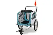 TAG-ALONG Pet & Cargo Jogger Bike Trailer, Pull Behind Bicycle Trailer Carrier Stroller, Blue