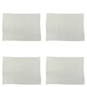 4x Belle Stripe Linen Placemat 48x33cm Table/Desk Protector Mat RECT Sky Grey