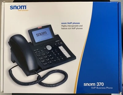 Snom 370 3039 12 Programmable Function Keys 2x 10/100 VoIP SIP Phone V8.4.32