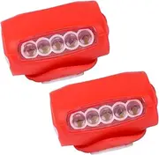 2Pcs Strobe Lights Bright Red Bicycle Headlight and Taillight for Safety Easy to Install LED Warning Lights for Night Riding and Cycling Adventures