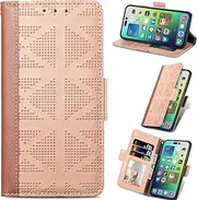Compatible with Nokia C31 Cover,Card Holder,Compatible with Nokia C31 PU Leather Flip Stand Magnetic Closure Wallet Case Pink