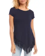 Karen Kane Angled Fringe Top