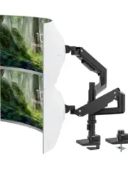 17-49 inch Premium Aluminum Heavy Duty Dual Monitor Arm 38.3"x4.4"x27.6" black