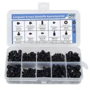 400PCS PC Screws & Standoffs Kit for Motherboard SSD HDD GPU Fan Case Repai