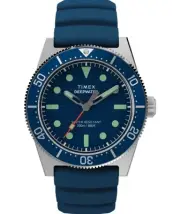 NEW TIMEX Watch DEEP WATER REEF TW2W74600 Silicone Blue Sub 200mt W/Box + Tags