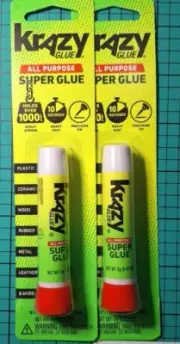 2-Pack Krazy Glue All Purpose Super Glue Precision Tip 0.07 OZ