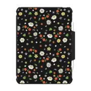 iPad Pro 11-inch (M4) Impact Folio Case Flower Power Black iPad Case by Martina Martian