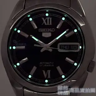 SEIKO 精工 SNKL55K1手錶 盾牌5號 黑色面 羅馬時標 日星期 夜光 自動上鍊 機械 男錶【澄緻精品】