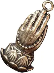 Household Brass Decorative Buddha Pendant Bronze Charm Bracelet Compact Brass Hand Ornaments Buddha Hanging Ornament Model Lighthouse Statue Ornaments Decorative Statue/833