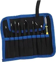 SHINEOFI Stainless Steel Tweezers Kit 10pcs Versatile Tips for Electronics Watch Repair Portable Anti-static Set