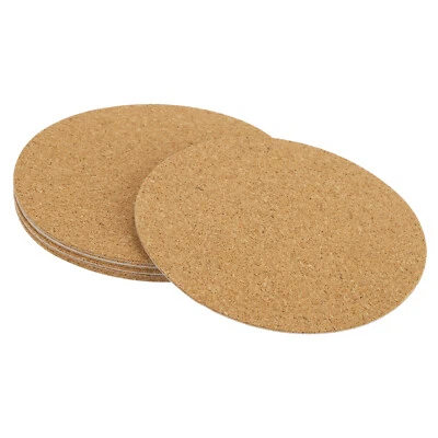 95mm(3.74") Round Coasters 1mm Thick Cork Cup Mat Pad for Tableware 8pcs