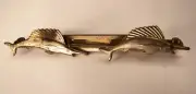 ANSON MARLIN SWORDFISH TIE BAR CLIP GOLD TONE FOLDABLE