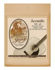 Nicola NIC-40 Phosphor Bronze Acoustic Guitar Strings; gauges 12-54