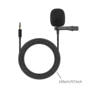 3.5mm Clip-on Mini Mic Microphone Lavalier Lapel For Mobile Phone PC Recording