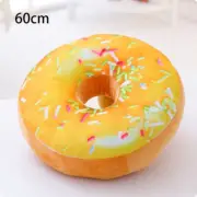 60cm Donut Food Toy Colorful Stuffed Ring Shaped Decor Plushie Pillow Mango