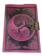 @ Leather Handmade Embossed Printed C-Lock Diary Z165