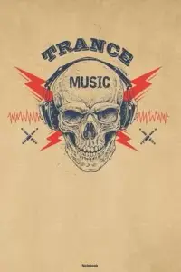 在飛比找博客來優惠-Trance Music Notebook: Skull w