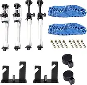 Photography Backdrop Double Roller Wall Mounting Manual Background Support System for Using Light Stand, Including Two Double Hooks, Four Expand Bars, Two Chain, Eight Screws