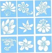 Beatifufu 9pcs Reusable Drawing Stencils DIY Graffiti Painting Templates for Classroom Home Use Light and Easy to Carry Safe Material for Crafting and Decorating