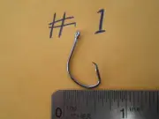 250 OCTOPUS FISHING HOOKS, SPORT CIRCLE, SIZE #1 BLACK NICKEL, CARBON STEEL.