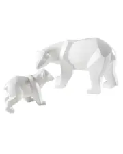 Torre & Tagus Set of 2 Carved Angle Polar Bears