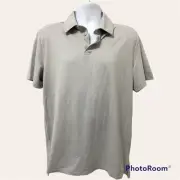 Stylus Mens Polo Size L Microchip Gray Short Sleeve Henley Neck NWT!
