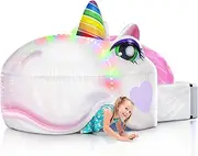 Light-Up Air Tent, Inflatable Blow Up Tent - Unicorn Toys, 30 Seconds Setup - Kids Toys, Age 3 4 5 6 7 8 Years Old - Fort Building - Birthday Gift Idea for Boys and Girls Ages 4-6 (Unicorn)