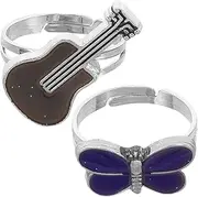 [Generic] Girls Mood Ring Creative Animal Theme Color Changing Temperament Jewelry for Party Favors Dress-up