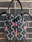 NWT KATE SPADE Flower Jacquard Sinch Med Bucket Bag Cream Grapefruit Multi $328