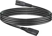 C7 to C8 extension lead 1.8m,Figure 8 Power Lead IEC320 C7 to C8 Extension Power Cable Male to Female Mains Power Connector Cord for TV, PS5, Xbox Series, More