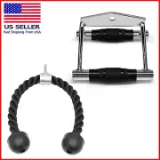 Tricep Rope Pull Down Press Cable Attachment Double D Row Home Gym Exercise Pro