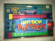 NOS Set of 3 Rare 2011 CAN YOU IMAGINE 2455 LED LIGHT SHOW Pool Party DIVE STICK