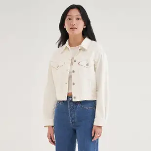 【LEVIS 官方旗艦】女款 輕磅牛仔外套 / 輕磅丹寧 / 牛奶白 人氣新品 A7439-0002