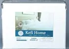 KEFI HOME WHITE 100% Cotton Percale 600TC QUEEN Sz Sheet Set