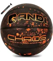 AND1 Chaos Basketball: Official Regulation Size 7 (29.5 inches) Rubber Basketbal