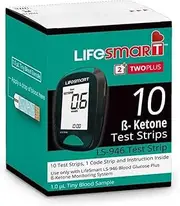 Lifesmart 2TwoPlus Ketone Test 10 Strips