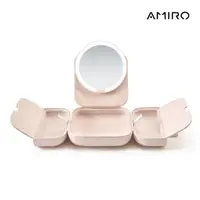在飛比找momo購物網優惠-【AMIRO】Cube S 行動LED磁吸美妝鏡折疊收納化妝