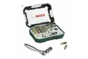 Bosch 26 Piece Screwdriver Bit and Ratchet Set with Colour Coding