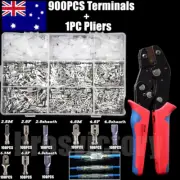 900Pcs Assorted Spade Terminals Set Crimp Electrical Insulated Wire Connectors