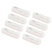 50 Pcs Safety Bar Pins, Adhesive for Name Tags, Jewelry Making (White, 22mm)